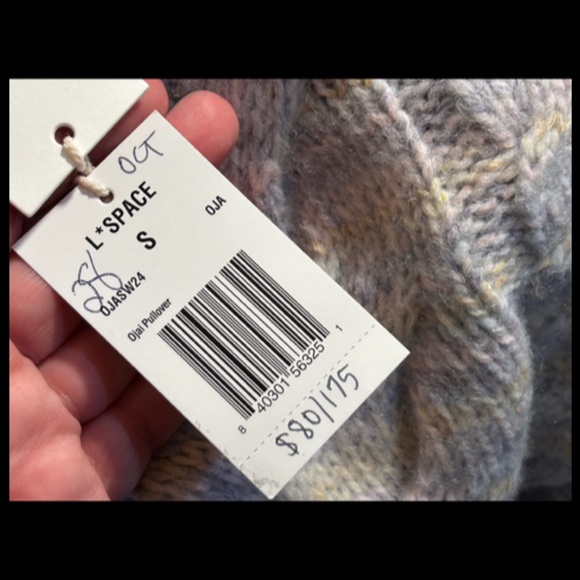 L*Space Ojai Pullover Sweater Cable Chunky Knit Cropped Multicolor Size S - NWT - Picture 14 of 16